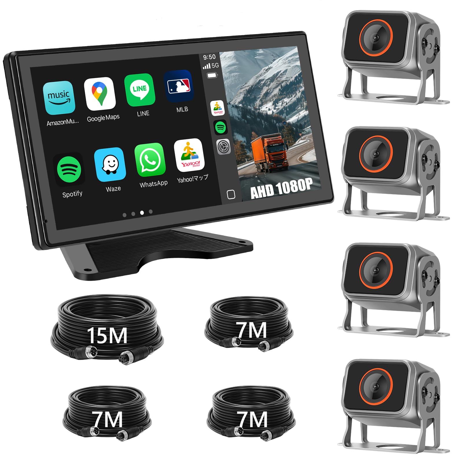 ★なおひと★ Soinndo カメラ4台、サイドカメラ、モニターセット Amazon.co.jp: Soinndo 10.36インチバックカメラモニターセット