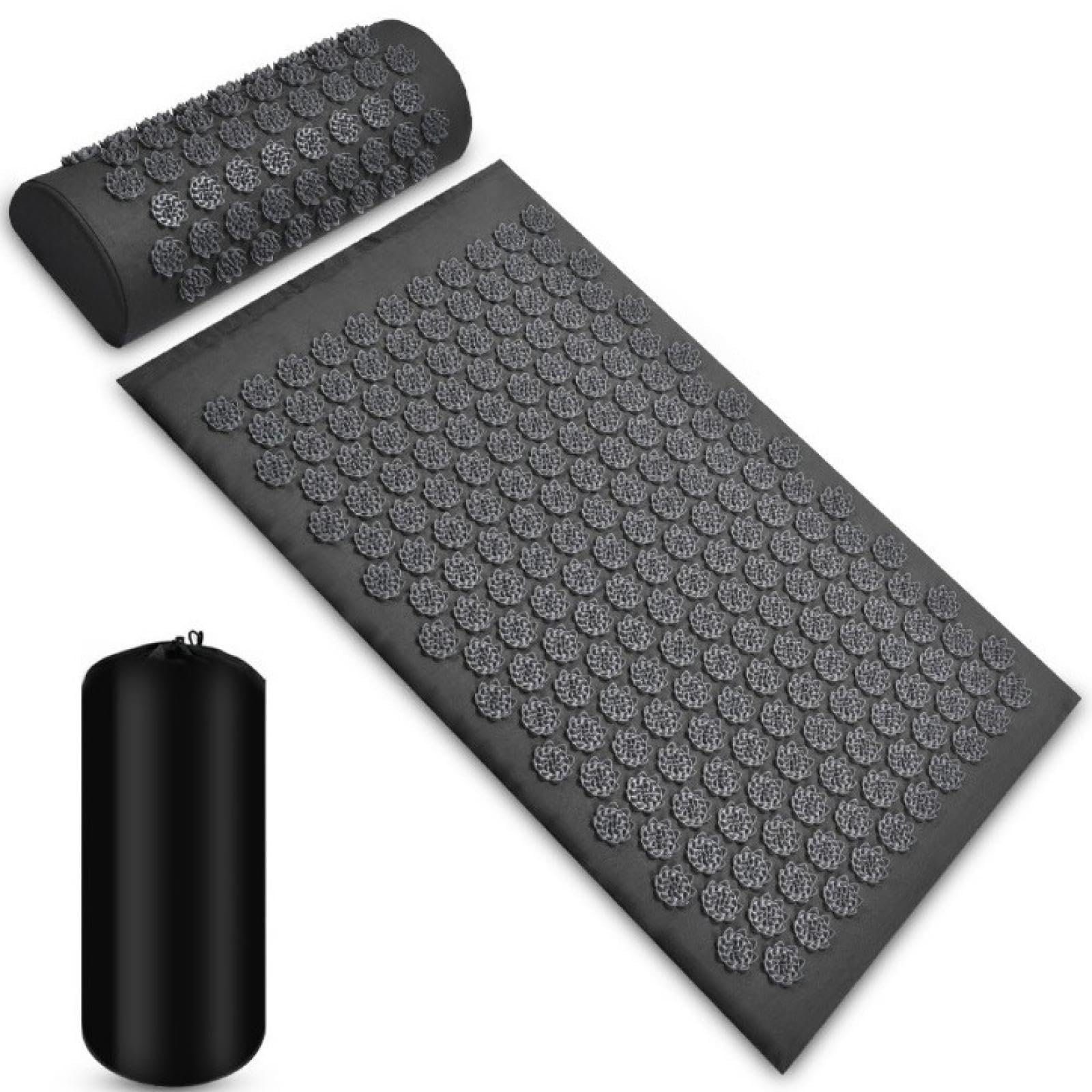 DeaVER Shiatsu Acupressure Mat Spike Massage Pad Kuznetsov's Applicator Sport Fitness Cushion Pillow Massager Yoga Mat Pilates Exercise
