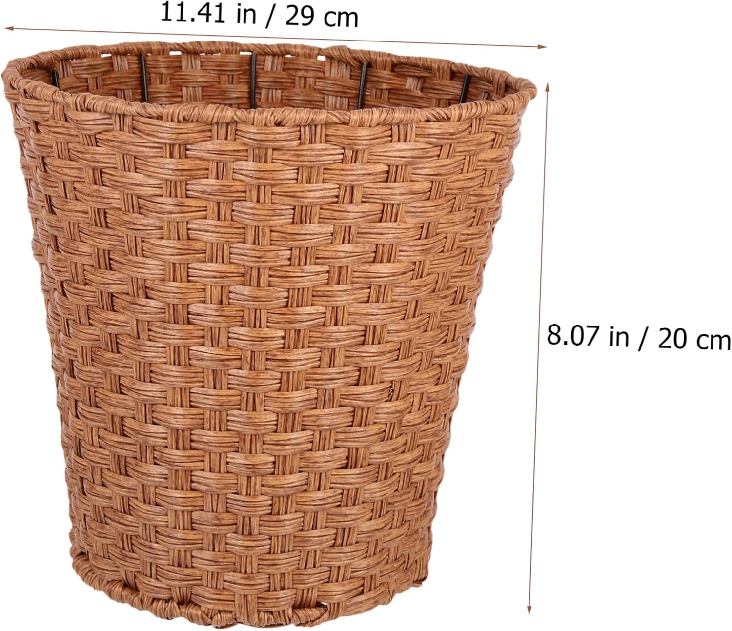 Creative Rattan Imitation Woven Storage Basket Brown Desktop Container for Items Snacks Cosmetics Clothes and Home Organization