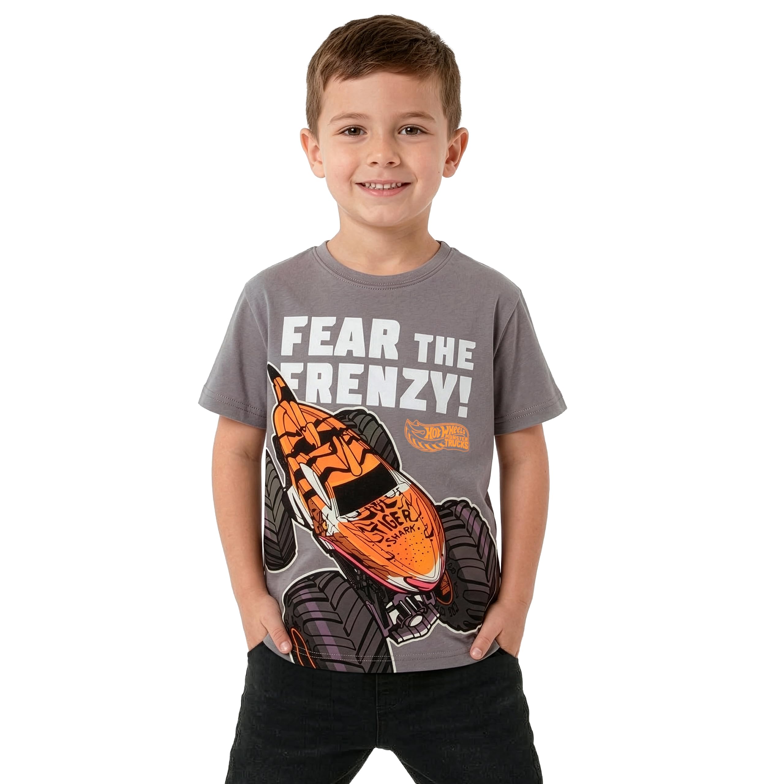 Hot Wheels Monster Trucks T-Shirty Dla Chłopców, Odzież Monster Truck Dla Chłopców, Ubrania Dla Dzieci