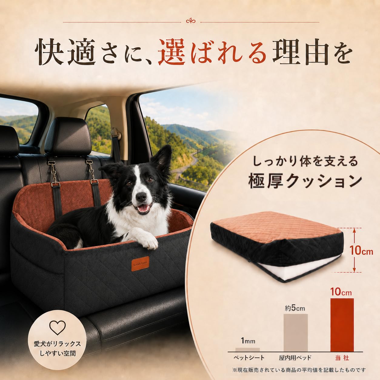 Amazon.co.jp: 【Lealchum 公式】犬 車 ドライブベッド ドライブ