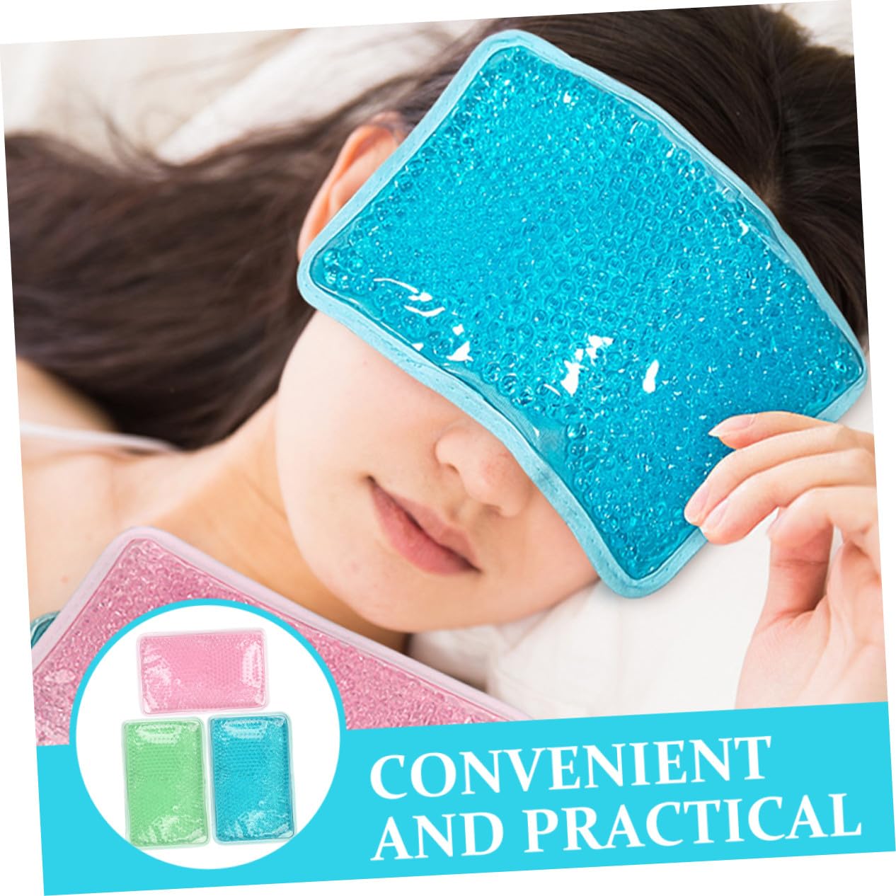 Homoyoyo Borsa Gel Freddo Riutilizzabile 3 Pezzi per Impacco Caldo e Freddo, Morbida e Confortevole in Pvc e Cristallo per Schiena e Altre Parti del Corpo