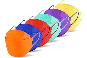 NiHealth 60PCS KF94 Disposable Face Masks for Adults, Tomorotec Solid Bright Colors...
