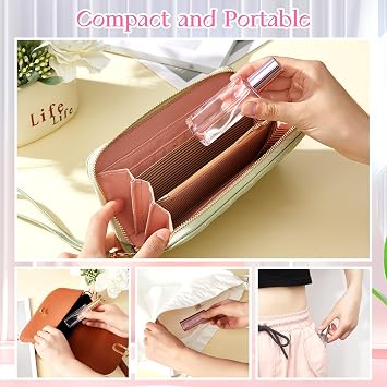 Domensi 5 Pcs 20 ml Perfume Decanter Kit Travel Size Refillable Mini Cologne Perfume Bottle Empty Portable Atomizer Sprayer for Glass Fine Mist Sprayer Travel Kit Makeup Spray Bottles Set