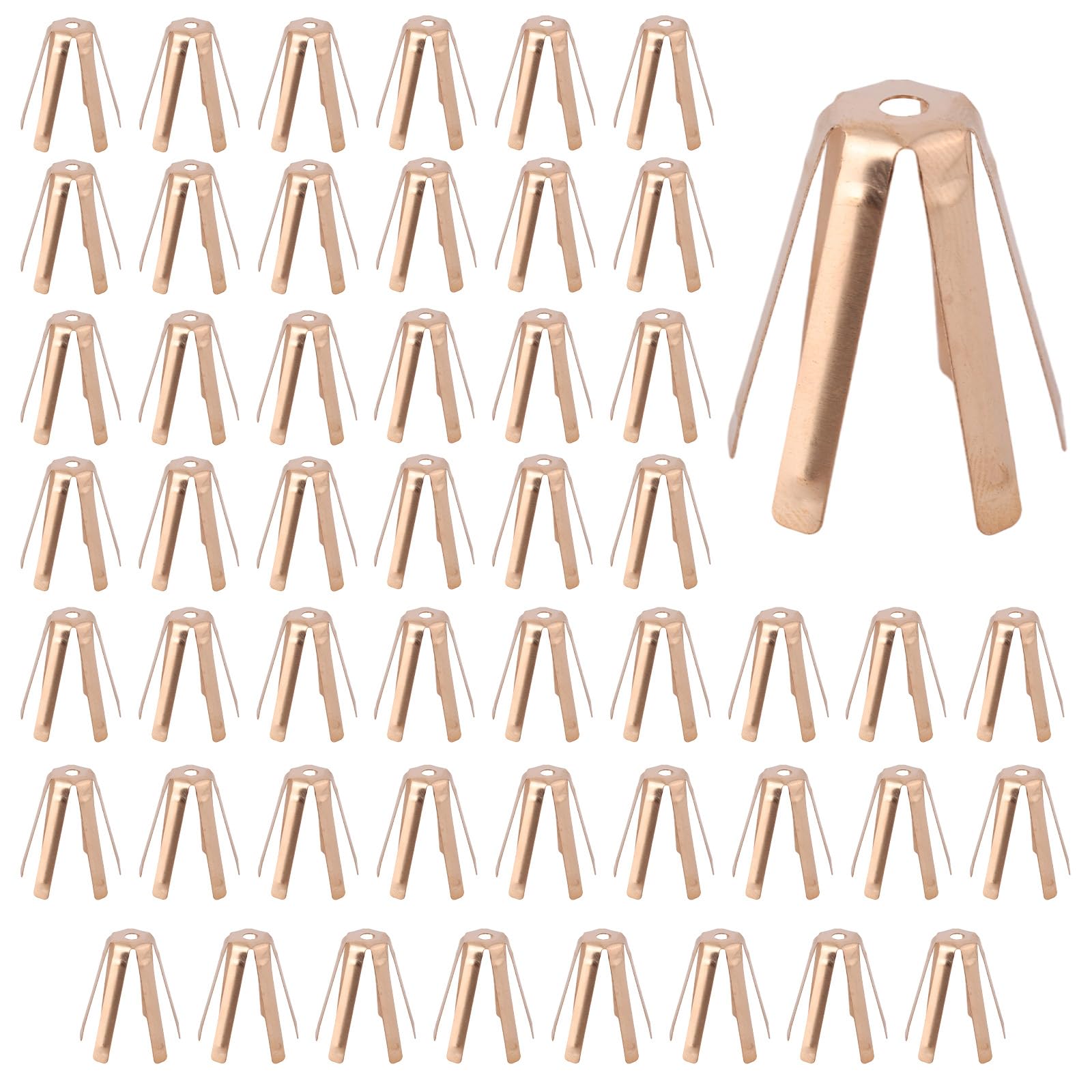 Tinoaly 50pcs Universal 6-Leg Brass Golf Shaft Shims, Adjustable Golf Club Adapter Shims Fits .335 .350 .355 .370 for All Shaft On-Course Accessories for Men Women