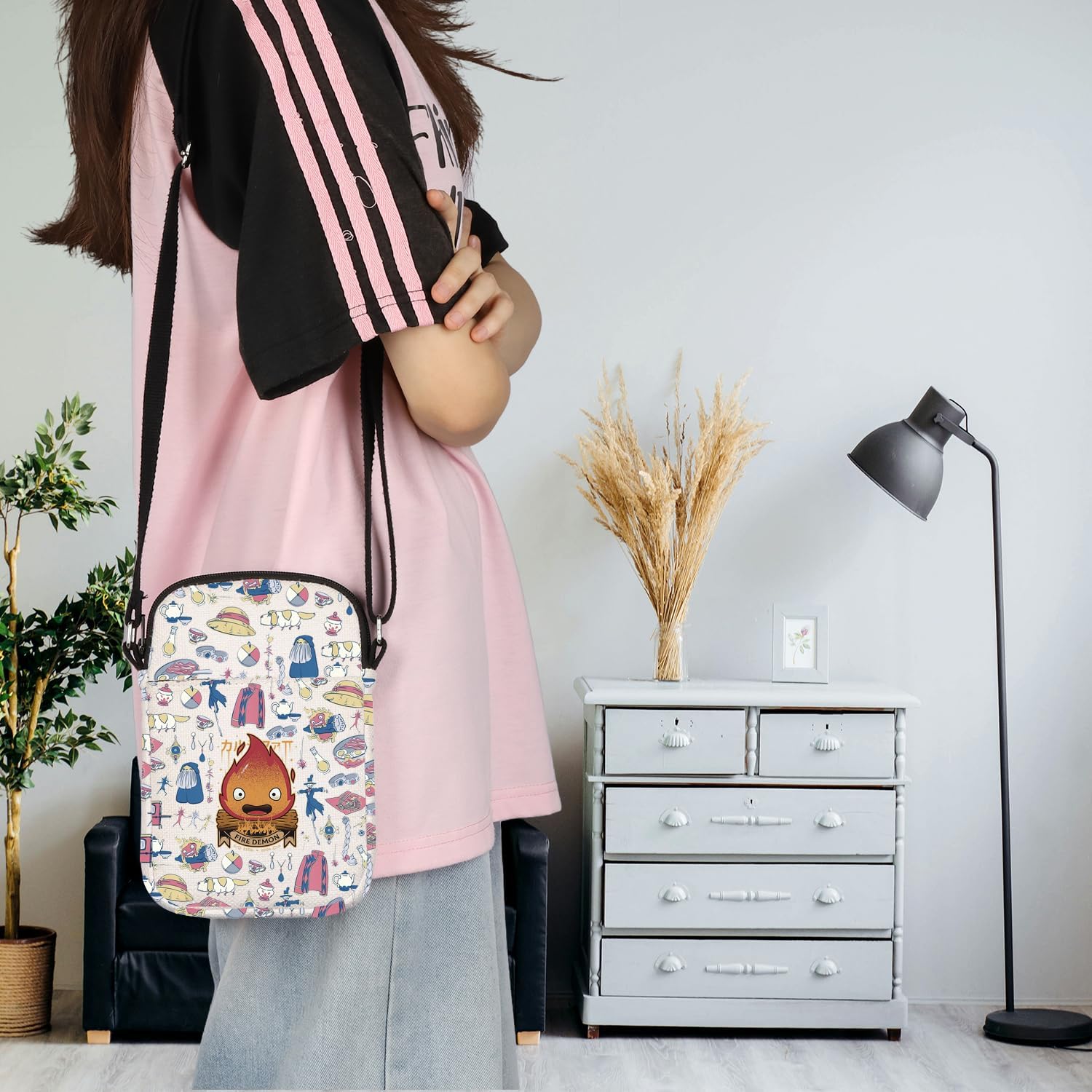 TGBJE Fire Crossbody Bags Japanese Anime Messenger Bag Movie Character Inspired Shoulder Bag Animation Fire Gift - Image 2