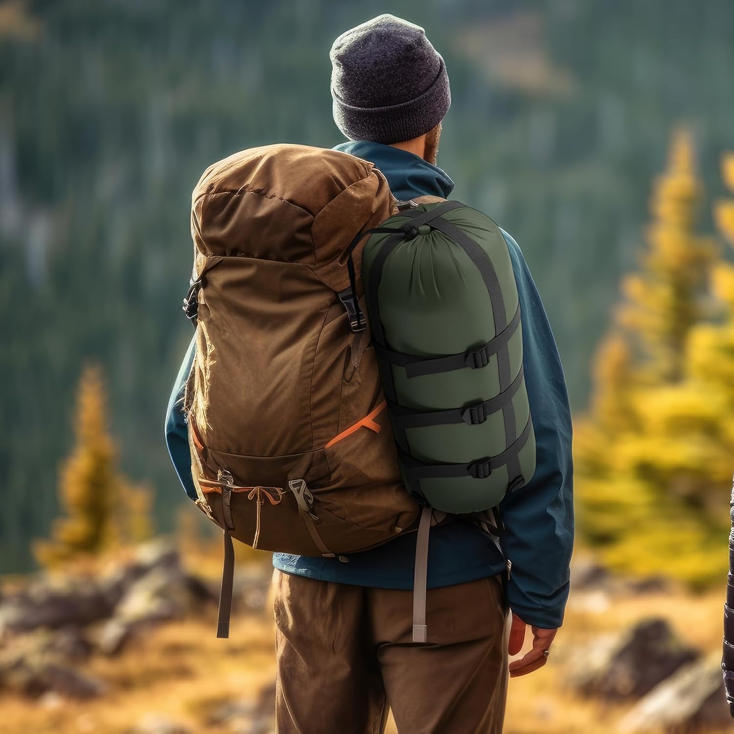 Compression Sack for Sleeping Bag Store Ultralight Sleeping Bag Compression Stuff Sack 15l 25l Space Saving Gear for Travel Camping Hiking Outdoor - Image 6