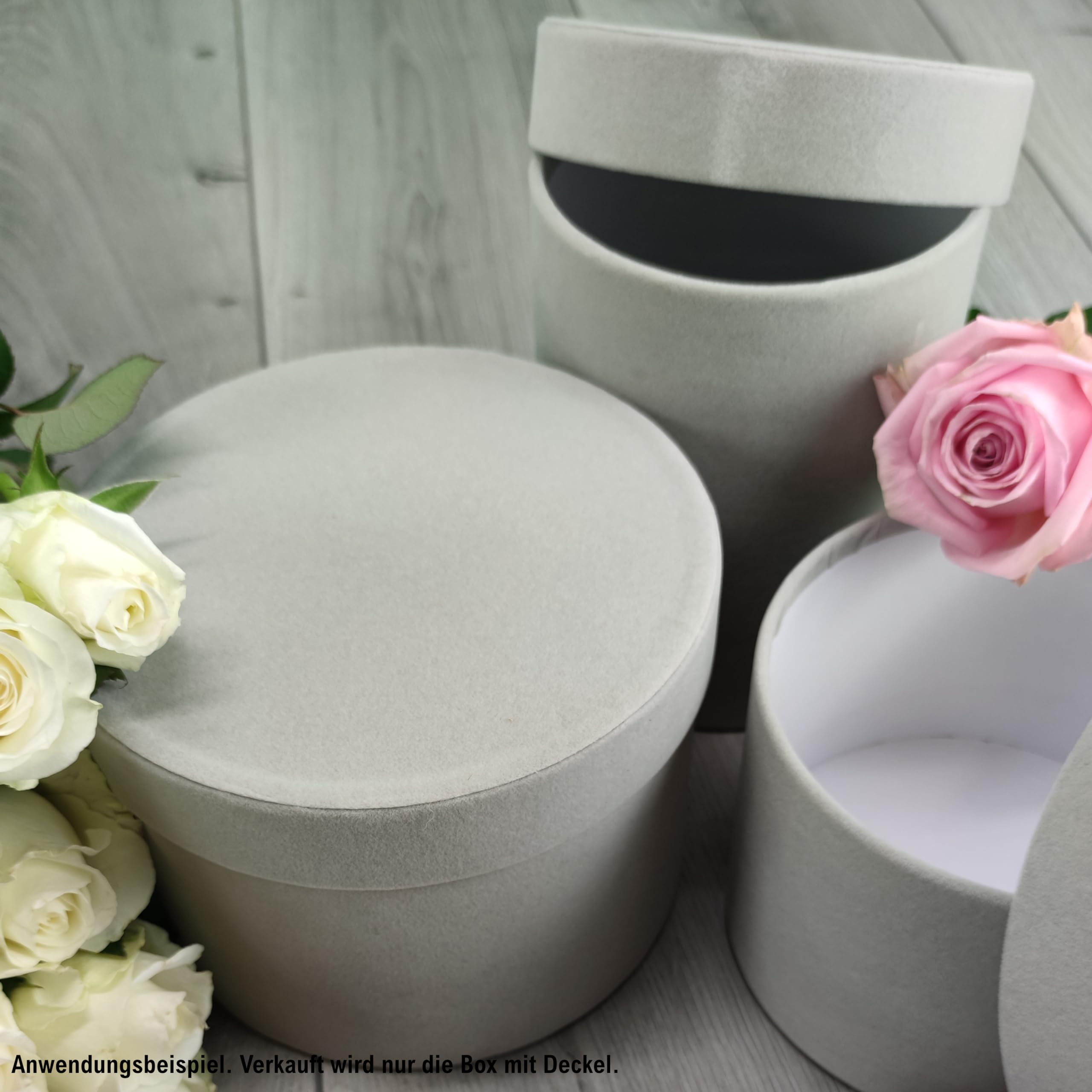 Set 3 scatole decorative rotonde, color rosse e con cordino perfette per inserire fiori, scatola, cappelliera