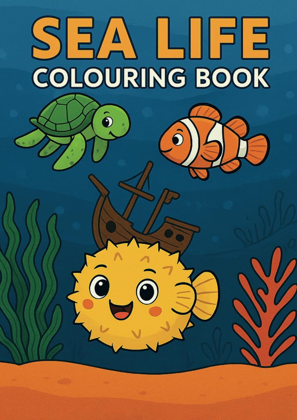 My Sea Life Colouring Book for Ages 3-7: Fun Ocean Animals to Colour for Kids, Toddlers & Preschoolers