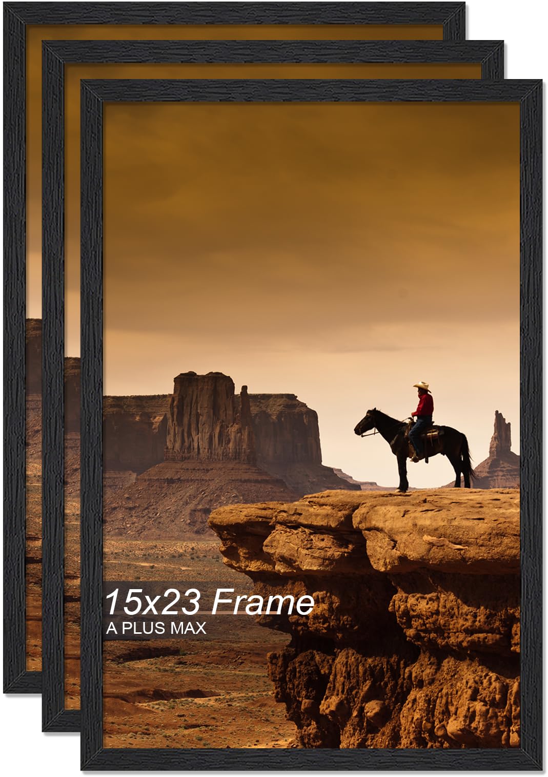 Amazon.com - A PLUS MAX 15x23 Picture Frame Set of 3, Black