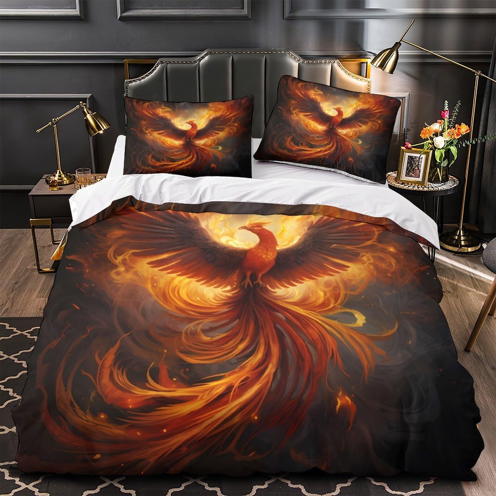 Linge de lit Phénix 3 pièces avec taie d'oreiller lit 220x240cm