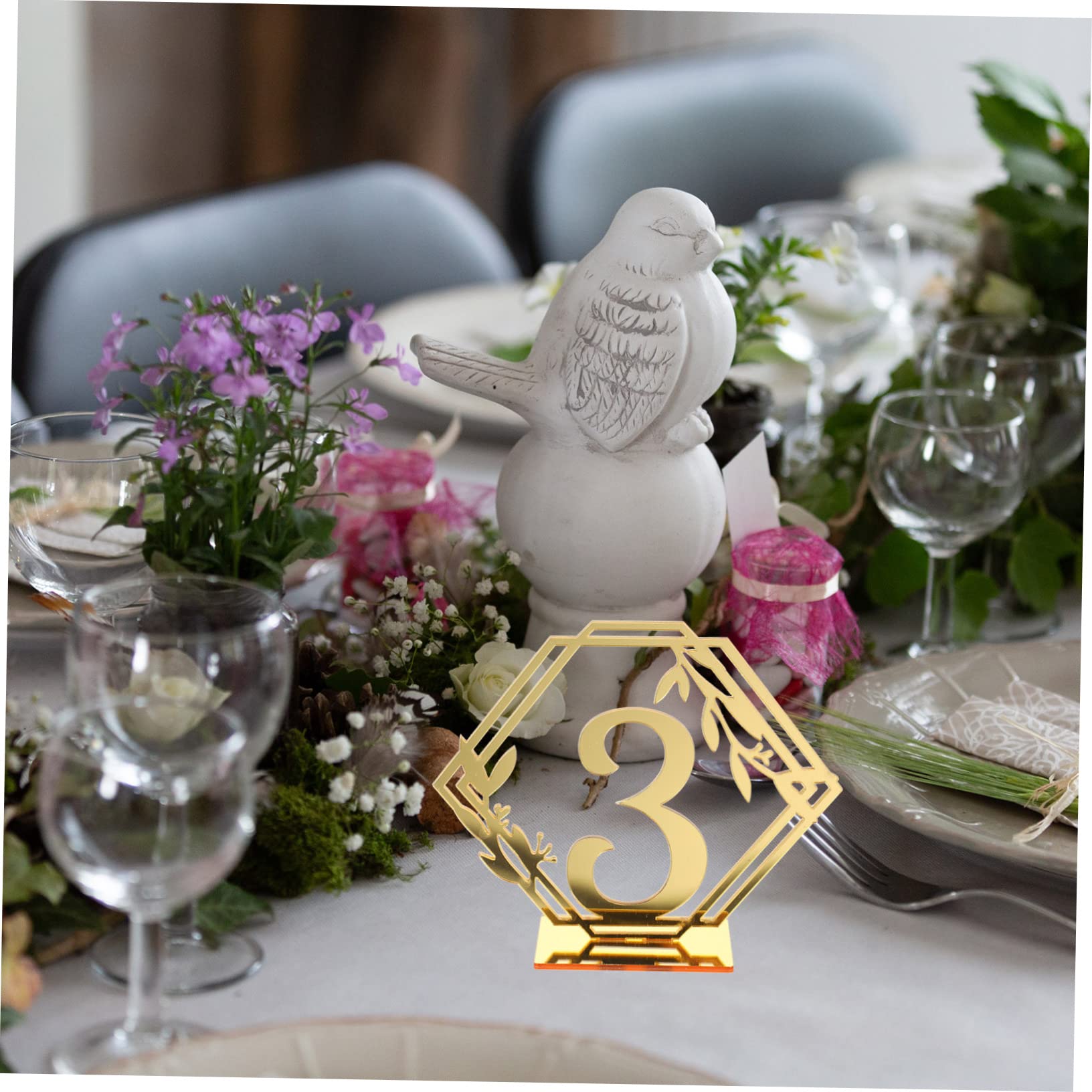 CIYODO Fine Craftsmanship Acrylic Table Signs 10pcs for Wedding Party Anniversary Reusable and Elegant Decor