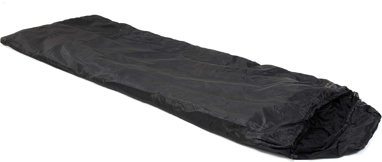 Snugpak Jungle Bag - Tropical Sleeping Bag with Mosquito Net, Right Hand Zip, Black