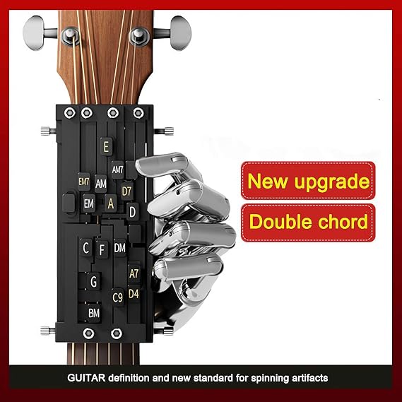 Guitar Chord Presser, Guitar Aid Chords Trainer, Guitar Starter Learning Tool, Guitar Assistant Practical Teaching Tool for Guitar Learning Tool Accessories Gifts for Beginners Friends