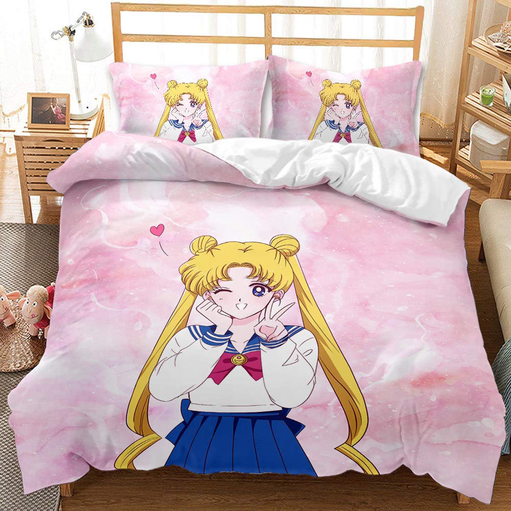 Copripiumino Giapponese 135x200 Cm Con Federa 80x80 Cm – Motivo Samurai Anime, Reversibile, Microfibra Morbida - 3