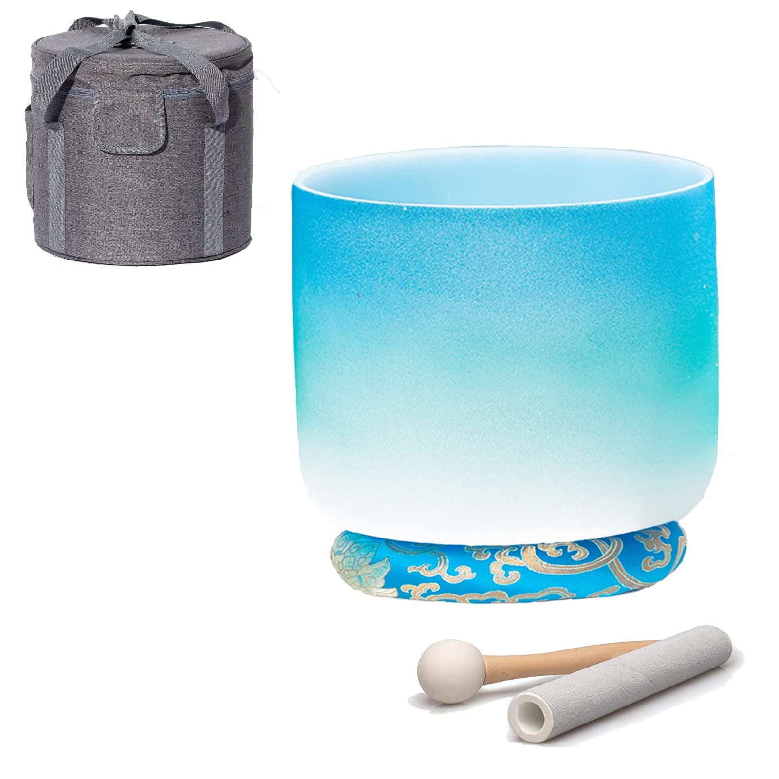 Quarz-Kristall-Klangschale Mit C/D/E/F/G/A/B-Note, Mit Gratis Tasche, Schlägel Für Klangheilung, Badetherapie, Meditation, Yoga-Instrument, Zen(A Note-8 Zoll)