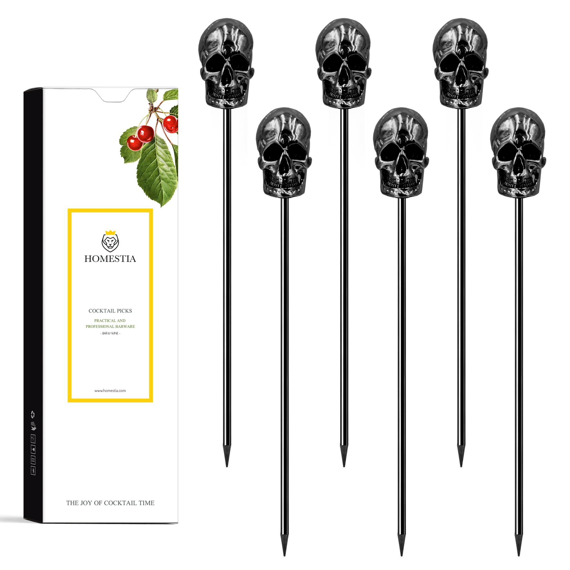 Cumpără Skull Cocktail Picks Martini Picks Reusable Olive