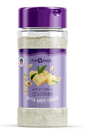 Popcorn Seasoning Better White Cheddar Gourmet Popcorn Flavoring Variety Pack, 2.5 Ounce Pack of 1 Movie Night Supplies