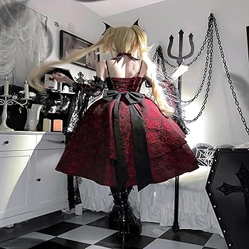 Amazon.co.jp: [ボズとガルヤ] バラワンピース ロリィタ ゴシック風 小