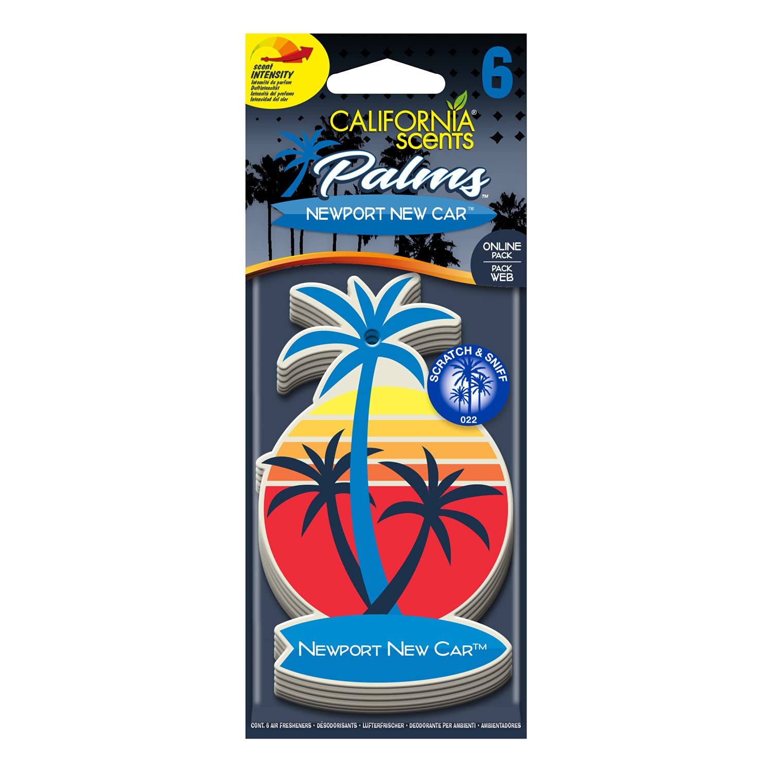 California Scents E303188400 Air Freshener, New Car, Set of 6