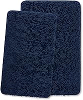 Vista 403 de Yeaban Juego de alfombras de baño verde manzana 2 piezas (20" x 32" y 17" x 24"), tapetes de baño de felpilla gruesa Alfombras de baño absorbentes
