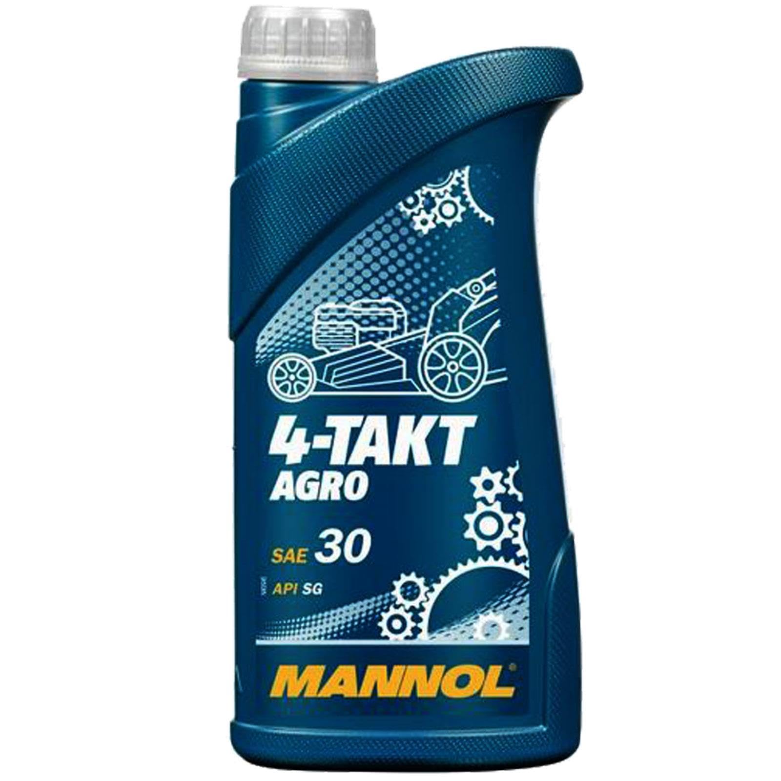 BandelOne enthält 4L + 1L Mannol 4-Takt Agro für Rasenmäher Traktor Generator Sae 30 Api Sg