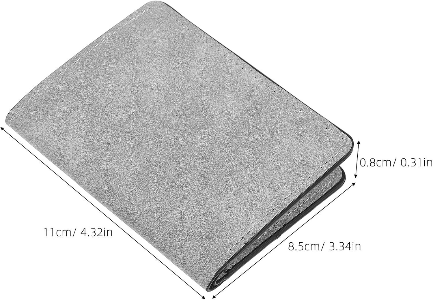 Vertical Card Holder Wallet for Women and Men Minimalist Small Business Card Case with Multiple Slots Lightweight Gray Id for Travel and Daily Use