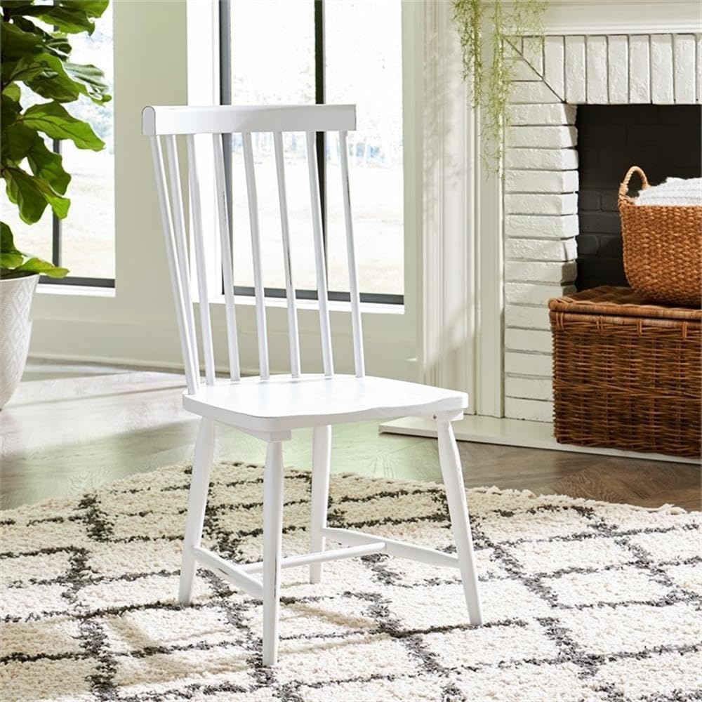 Liberty Capeside Cottage Spindle Back Side Chair - White (RTA)