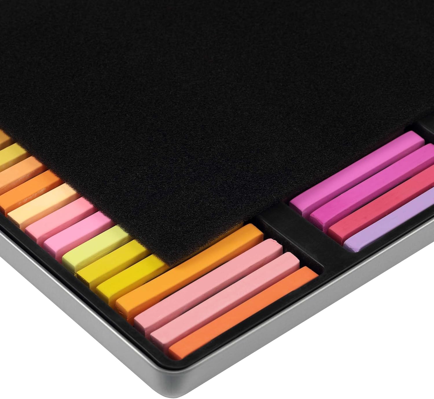 Soho Urban Artist Set of 72 Soft Slim Pastel Sketch Squares - Richly Pigmented, Vibrant Color Soft Pastels for Artists Professional Pastel Artwork Studies and Sketching, Assorted Chalk Pastels