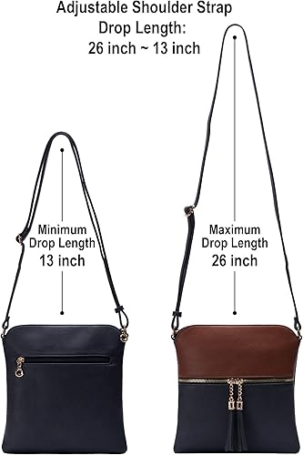 Miniatura 4 de Solene Bolso Cruzado Ligero para Mujer de Tamaño Mediano con Borla, Bolsos Cruzados de Tamaño Perfecto para Uso Diario, de Viaje