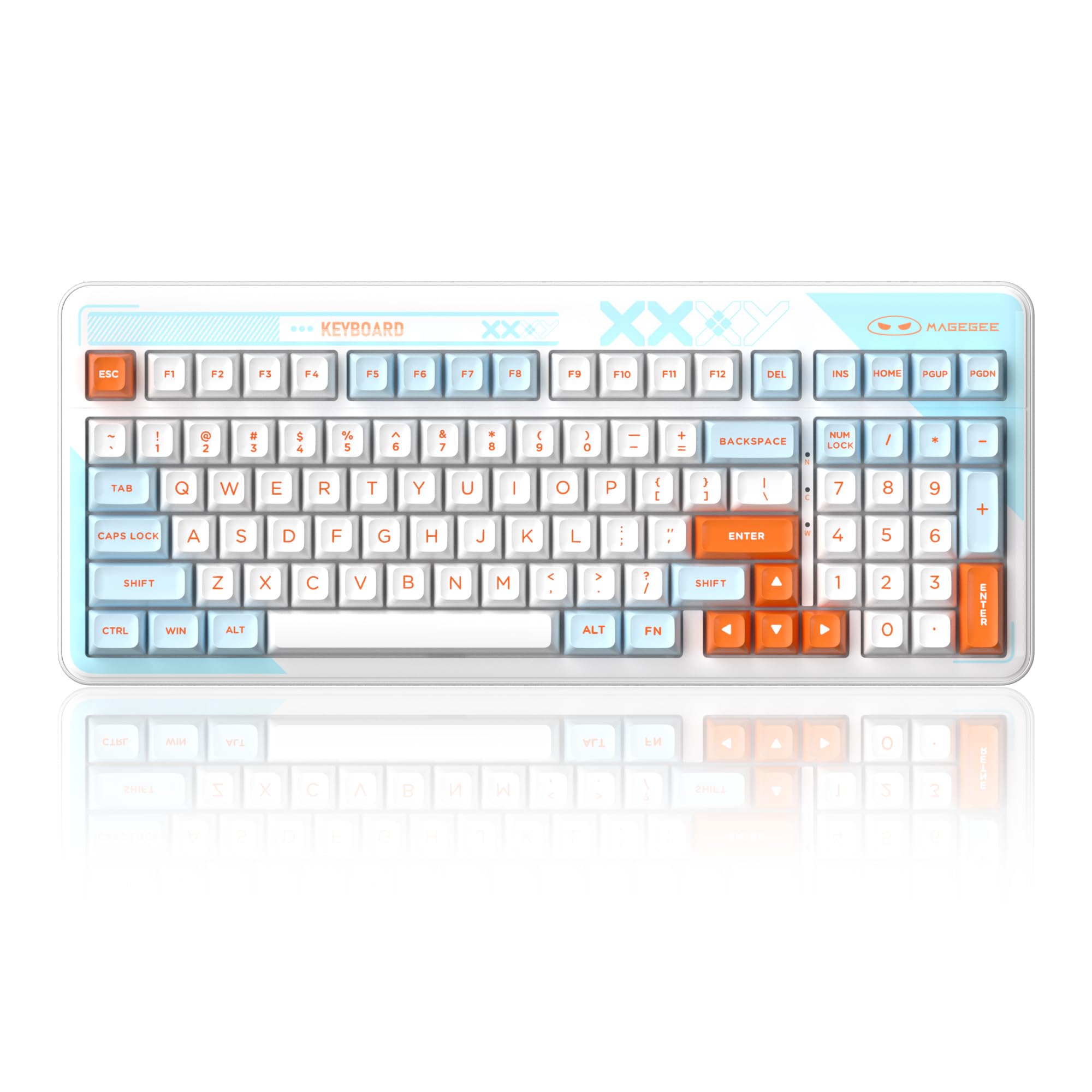 MageGee Creamy Mechanical Keyboard Cloud98 RGB Backlight Triple Mode 2 4GHz BT USB-C Wired Gaming Keyboard Gasket Mounted