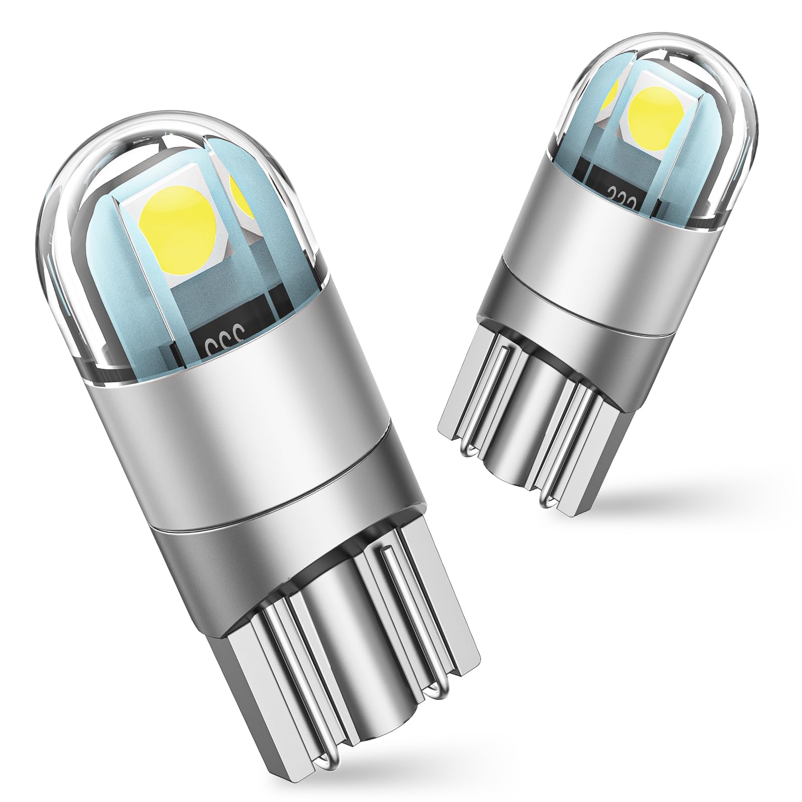 SEALIGHT 194 LED Bulb 6000K White, License Plate Light, Dome Light, T10 168 2825 W5W 3030 Bright Chips Wedge for Replacement Light Bulb, Map Trunk Door Courtesy Dash LED Light Bulb,Pack of 2 White 194/168/T10-2PCS