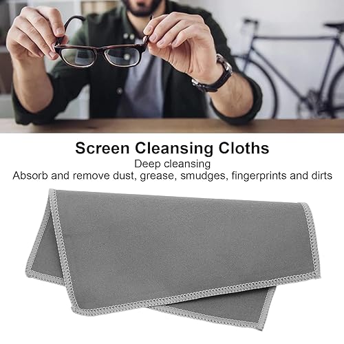 Miniatura 2 de 10 toallitas de limpieza para audífonos, removedor de polvo de microfibra, toallitas de limpieza reutilizables para gafas, toallitas secas y