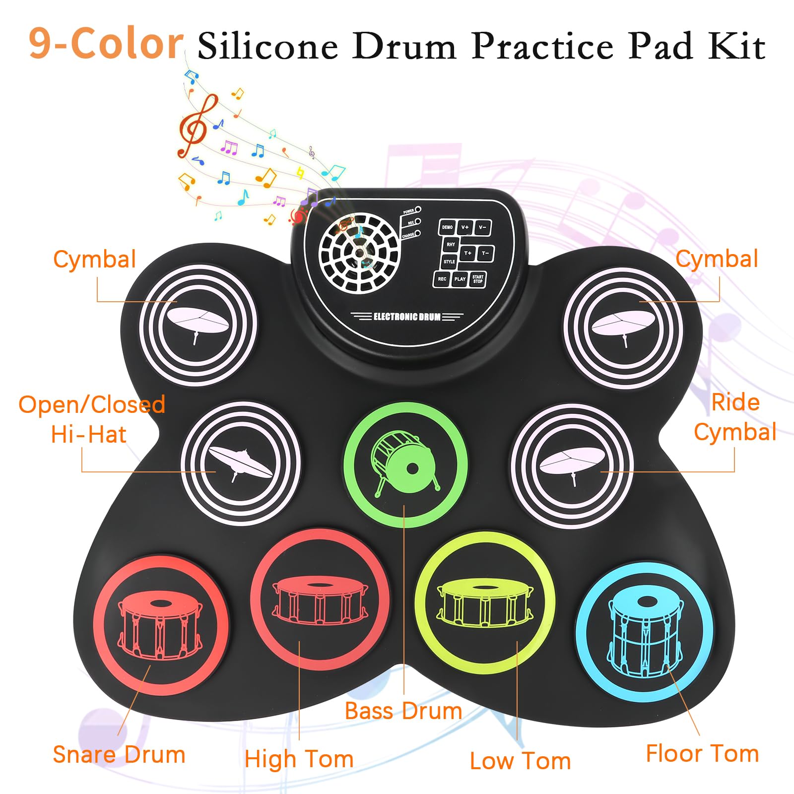 Batteria Elettronica per Adulti e Bambini - Strumento Musicale Professionale con Cuffie, Luci e Effetti Sonori - Ideale per Principianti ed Esperti