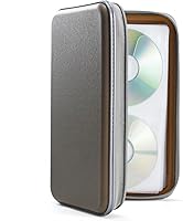 Vista 11 de UENTIP Funda para CD, capacidad para 96 CD, de plástico duro, cartera protectora para CD/DVD, para coche, hogar, viajes (96, negro)
