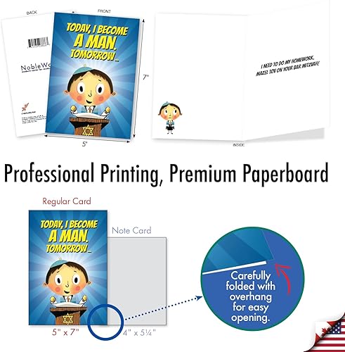 Miniatura 9 de NobleWorks Bat Mitzvah - Tarjeta de papel con sobre de 5 x 7 pulgadas (1 tarjeta) Big Jewish Star - Girl C10059JGG