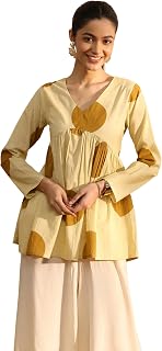 Libas Printed Cotton A-Line Tunic-98346M Price In India