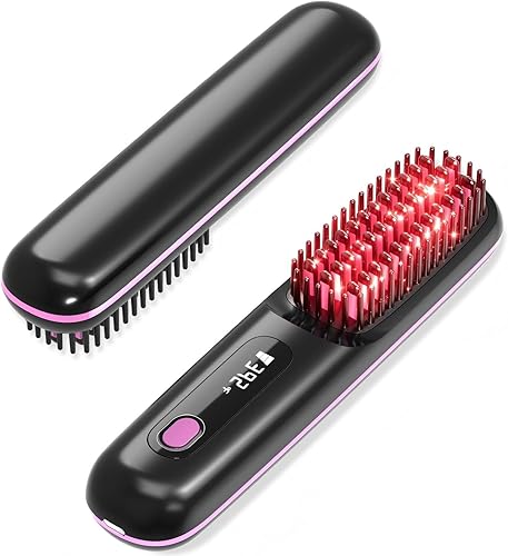 2026 Upgraded Wireless Portable Hair Straightener Brush, 200 Million Negative Io