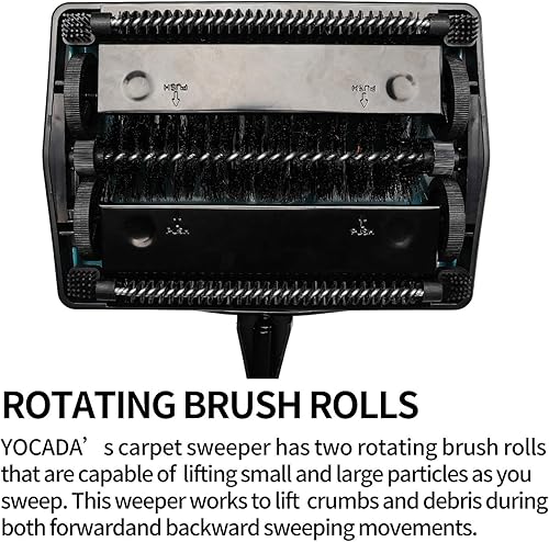 Miniatura 5 de Yocada Limpiador de alfombras para la oficina en el hogar, alfombras bajas y debajo de la capa, restos de polvo de pelo de mascotas, papel pequeño,