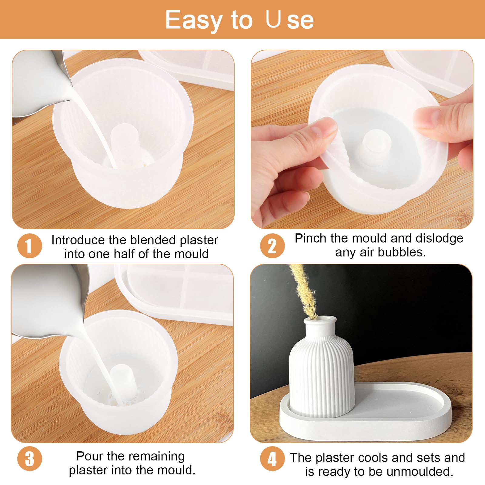 Stampo in silicone per bottiglie di vino: resina, cemento, gesso fai da te - Italia