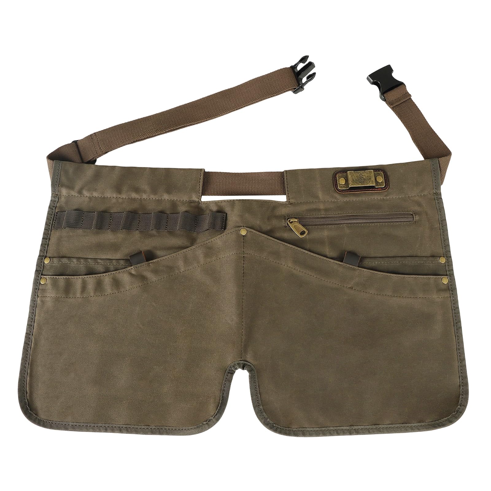 TOURBN Waxed Canvas Garden Apron with Pockets for Men Women Gardening Tool Belt DIY Carpenter Work Aprons