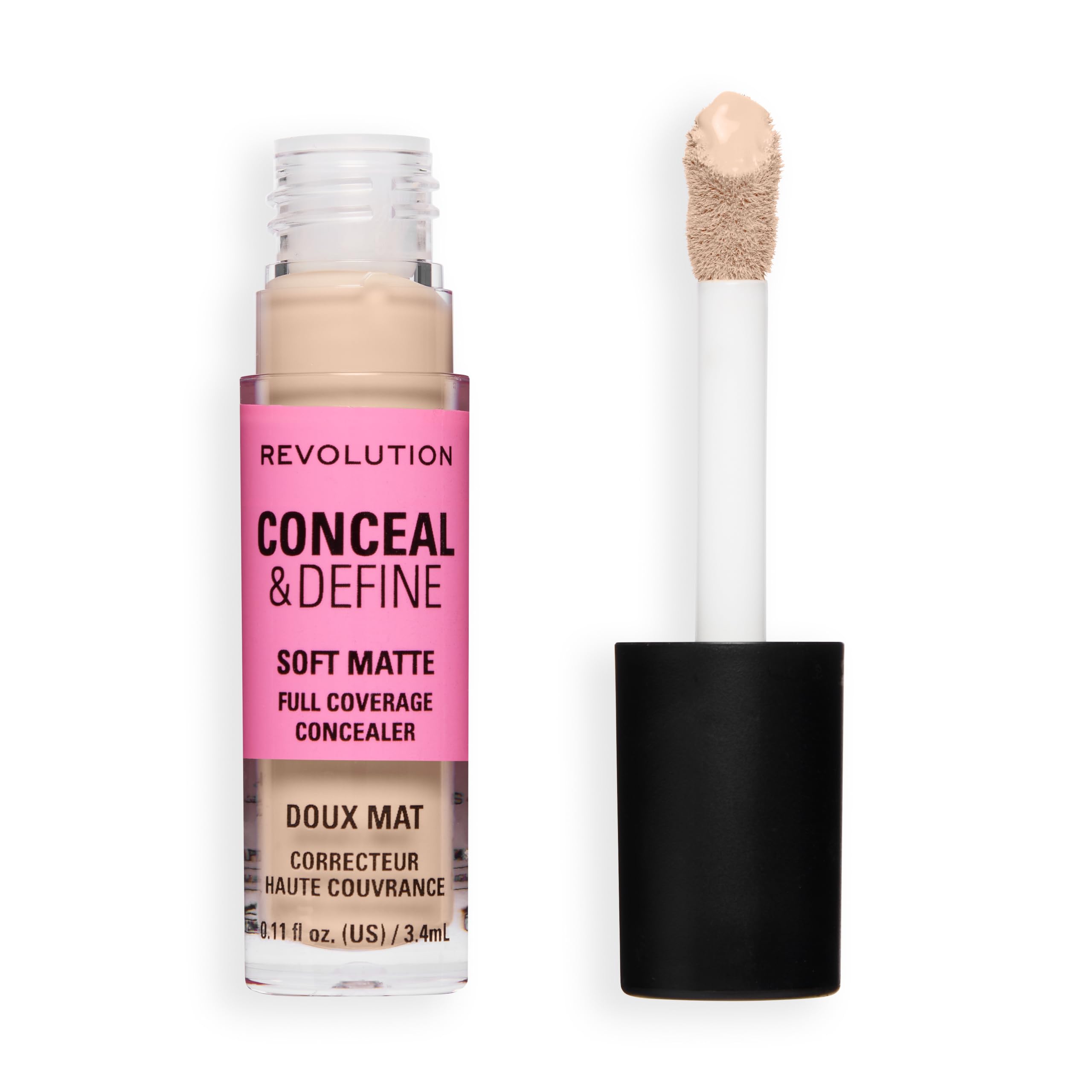 Revolution Conceal & Define Full Coverage Concealer, C1N Fair or Light