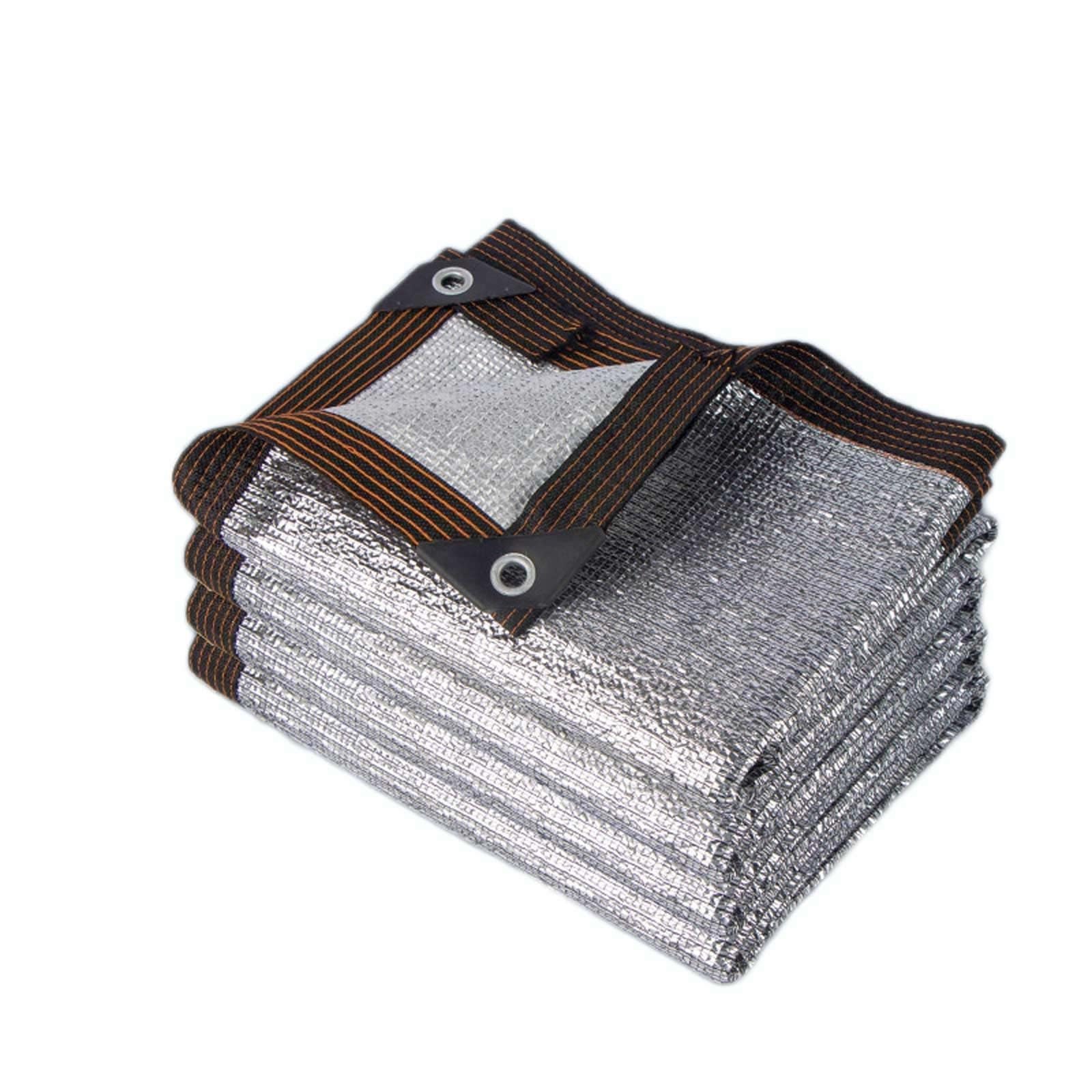 99% ochrona przeciwsłoneczna aluminiowa tkanina zacieniająca, mocno odblaskowa siatka przeciwsłoneczna, 6,6 x 6,6 stóp, 6,6 x 13 stóp, 6,6 x 26 stóp, 13 x 13 stóp, siatka przeciwsłoneczna do szklarni