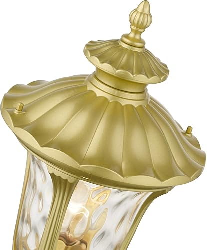 Miniatura 5 de Livex Lighting 7855-14 Oxford - Cabezal de poste para exteriores, 1 luz, color negro ("19" x 9.5" x 19"")