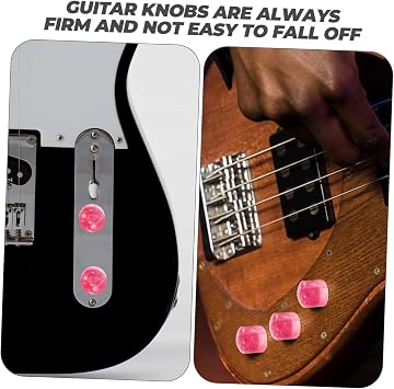 1set Electric Guitar Knob Plastic Rotary Control Knobs for Tone Volume Easy Installation Wrench Compatible Electric Guitars Basses Stylish Design