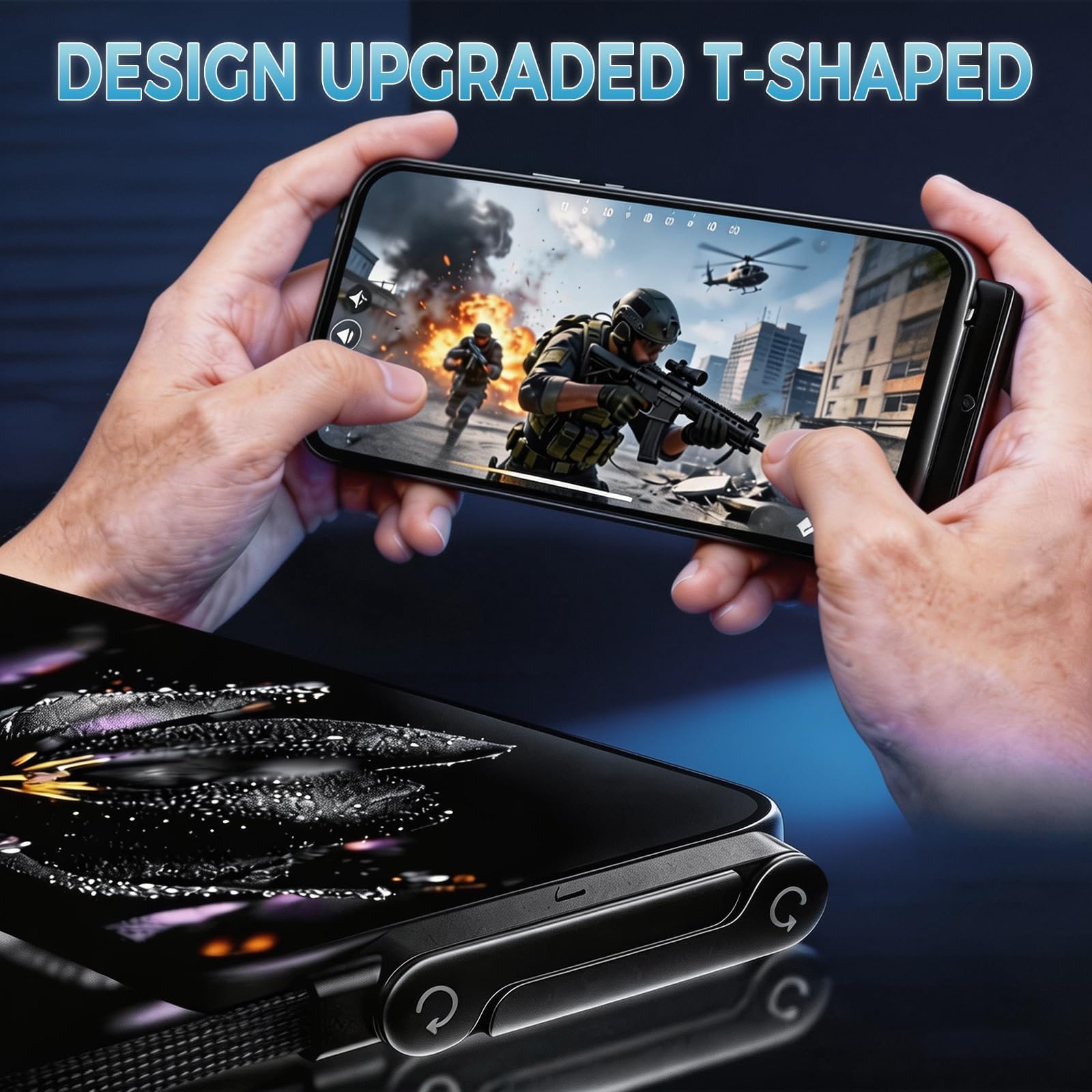 240W Braided Foldable Phone Stand Cord, Invisible Holder Charger Cable with Stand,T-Shaped Foldable Durable Type-C to Type-C for Smartphones & Tablets, 4.9FT — view 4