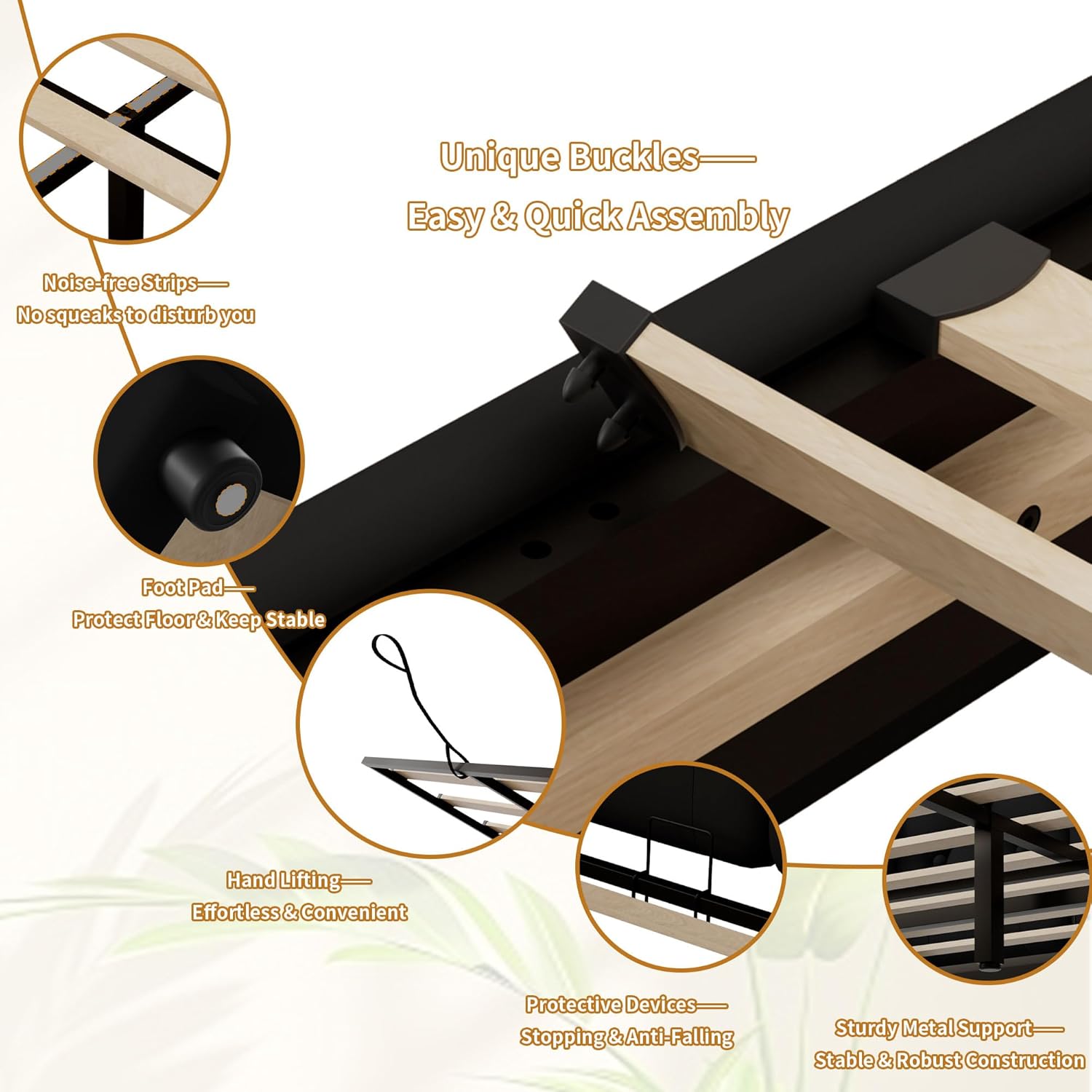 Full Size Storage Bed with 58" Tall Button Tufted Headboard, Velvet Upholstered Wingback Platform Lift Up Bed Frame with 10" Under-Bed Space, No Box Spring Needed/Easy Assembly/Noise Free, Black