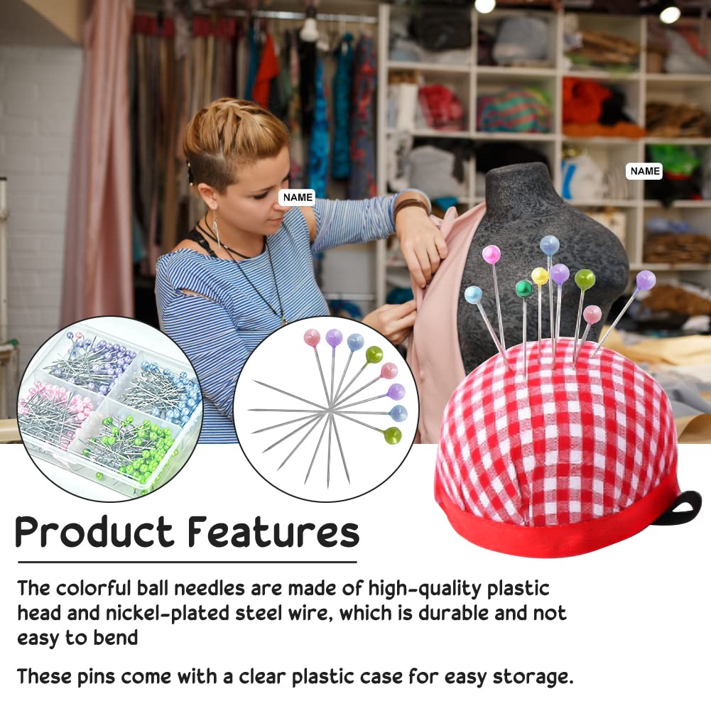 320 Spilli Da Sarta Con Testa Colorata - Perni In Acciaio Inox 38mm Per Cucito E Fai Da Te - Foto 6