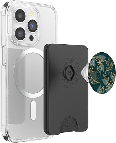 Miniatura 9 de PopSockets con diseño de hojas de plantas estéticas, botánicos, verdes, PopGrip intercambiable