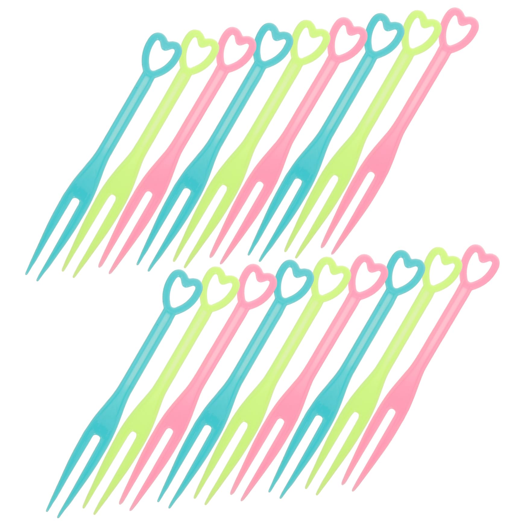 SOLUSTRE Heart Food Picks 500pcs Fruit Forks for Dessert Mini Forks for Salad Mousse and Cupcakes